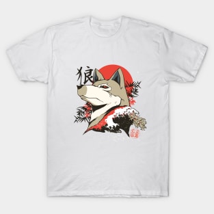 Japanese style wolf T-Shirt